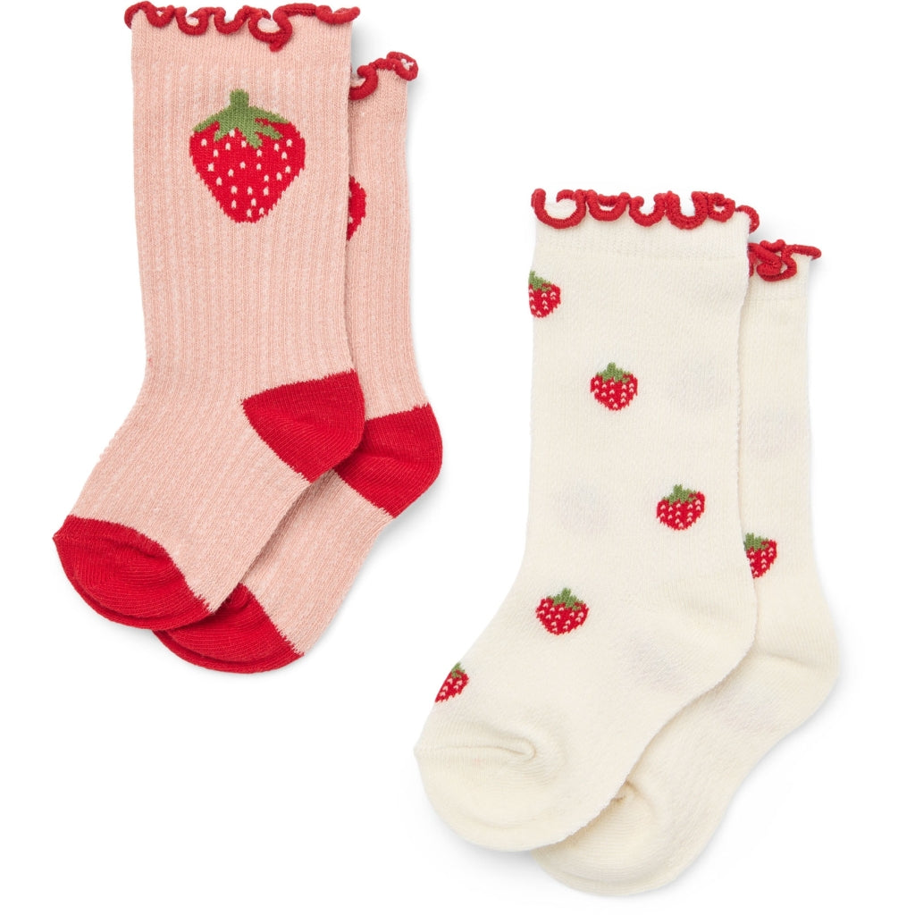 Flöss Aps Vigga Socks 2-pack Socks Pointelle Berry 2-pack