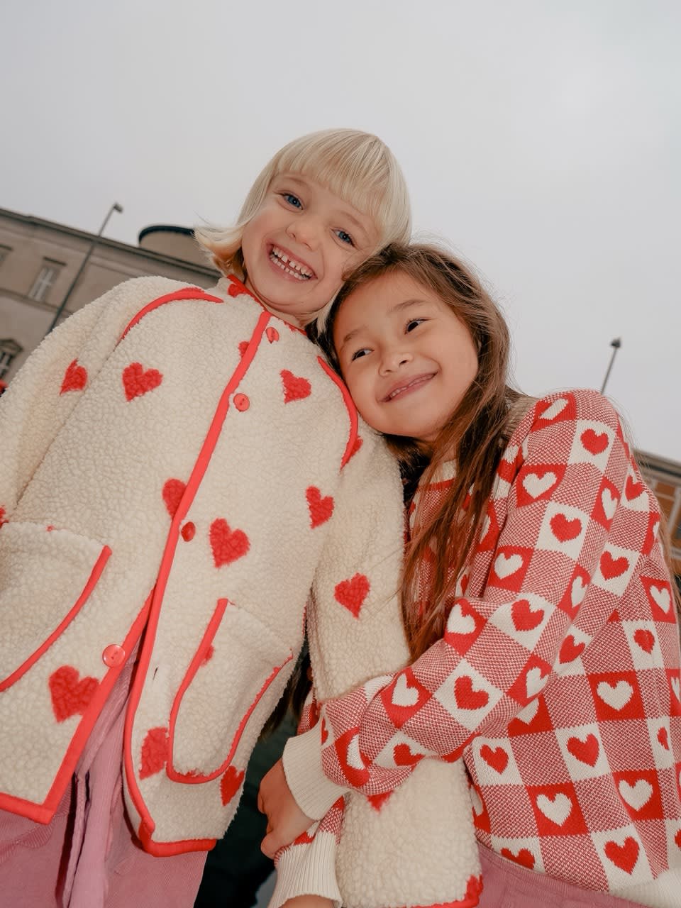 Simone Fleece Jacket - Soft white heart