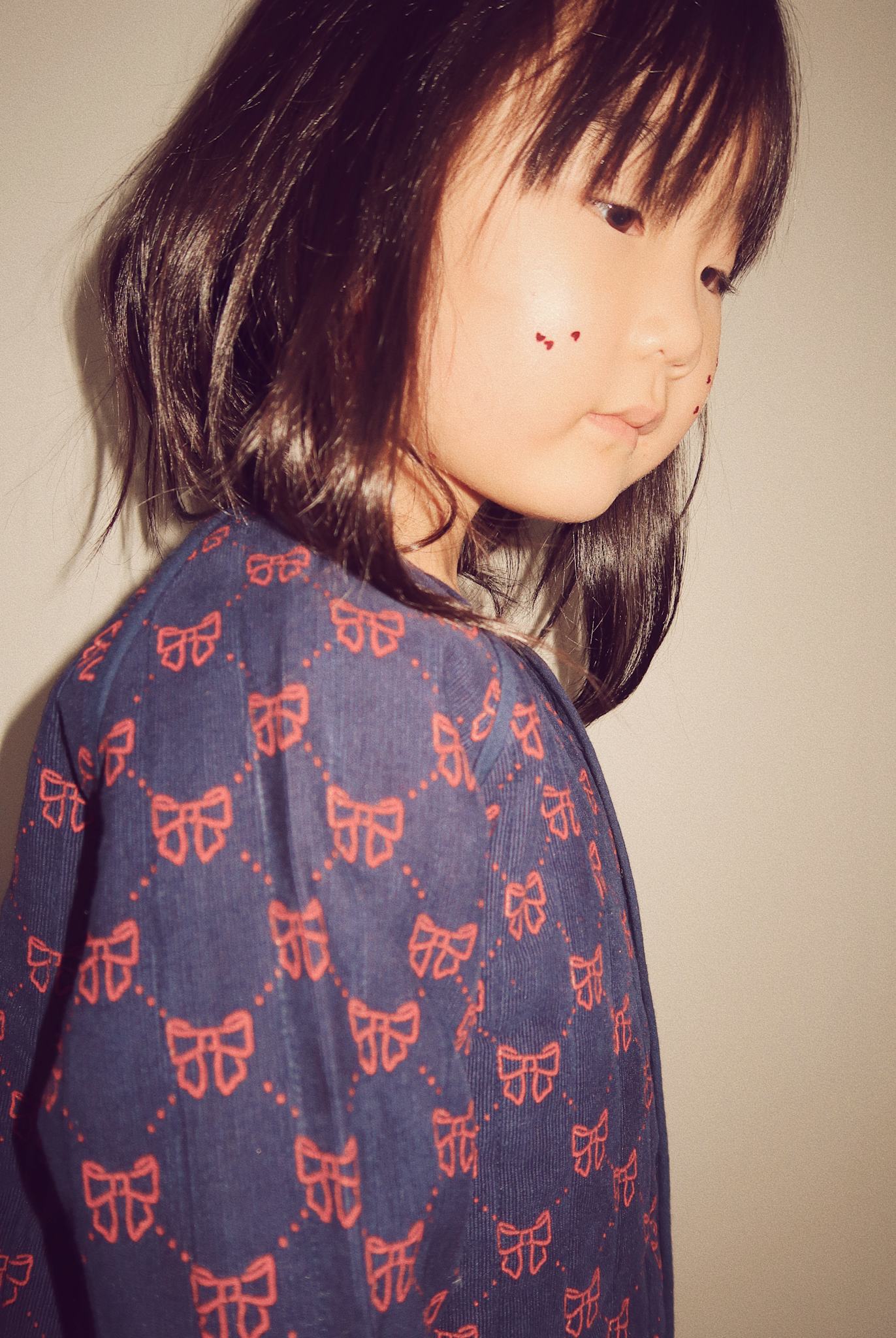 Luna Jacket - Navy/Ruby Red Bows