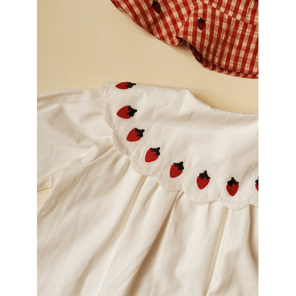 Everlyn LS Dress - Bright White Berry