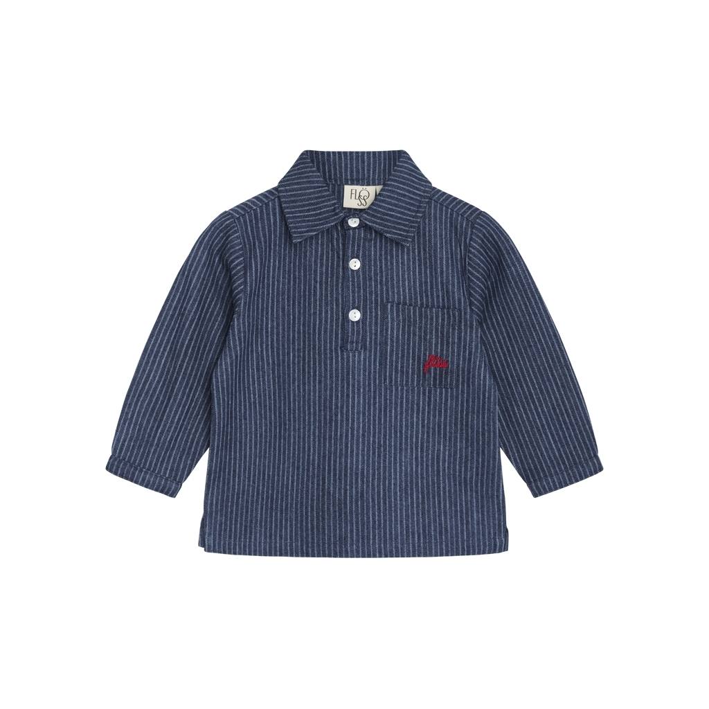 Willy LS shirt - Indigo Stripe