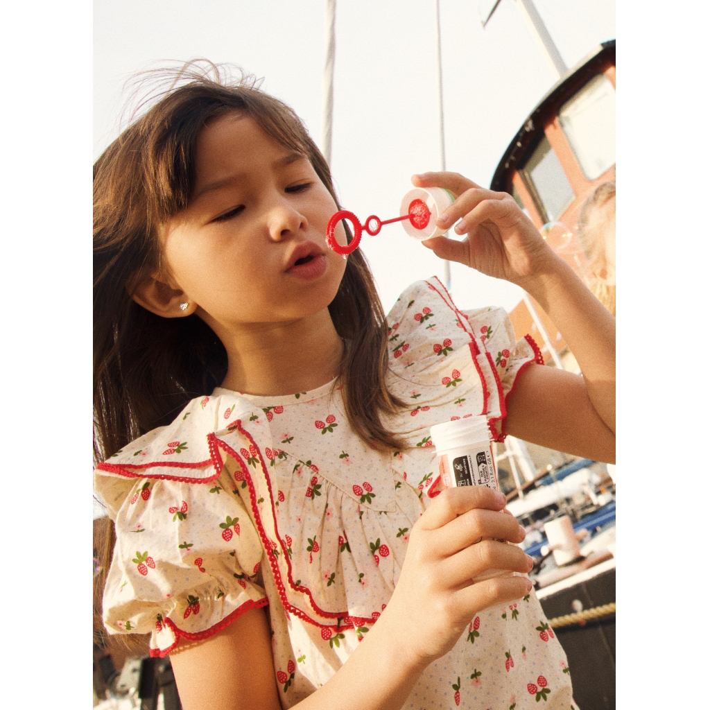 Sofia SS Dress - Soft White Berry
