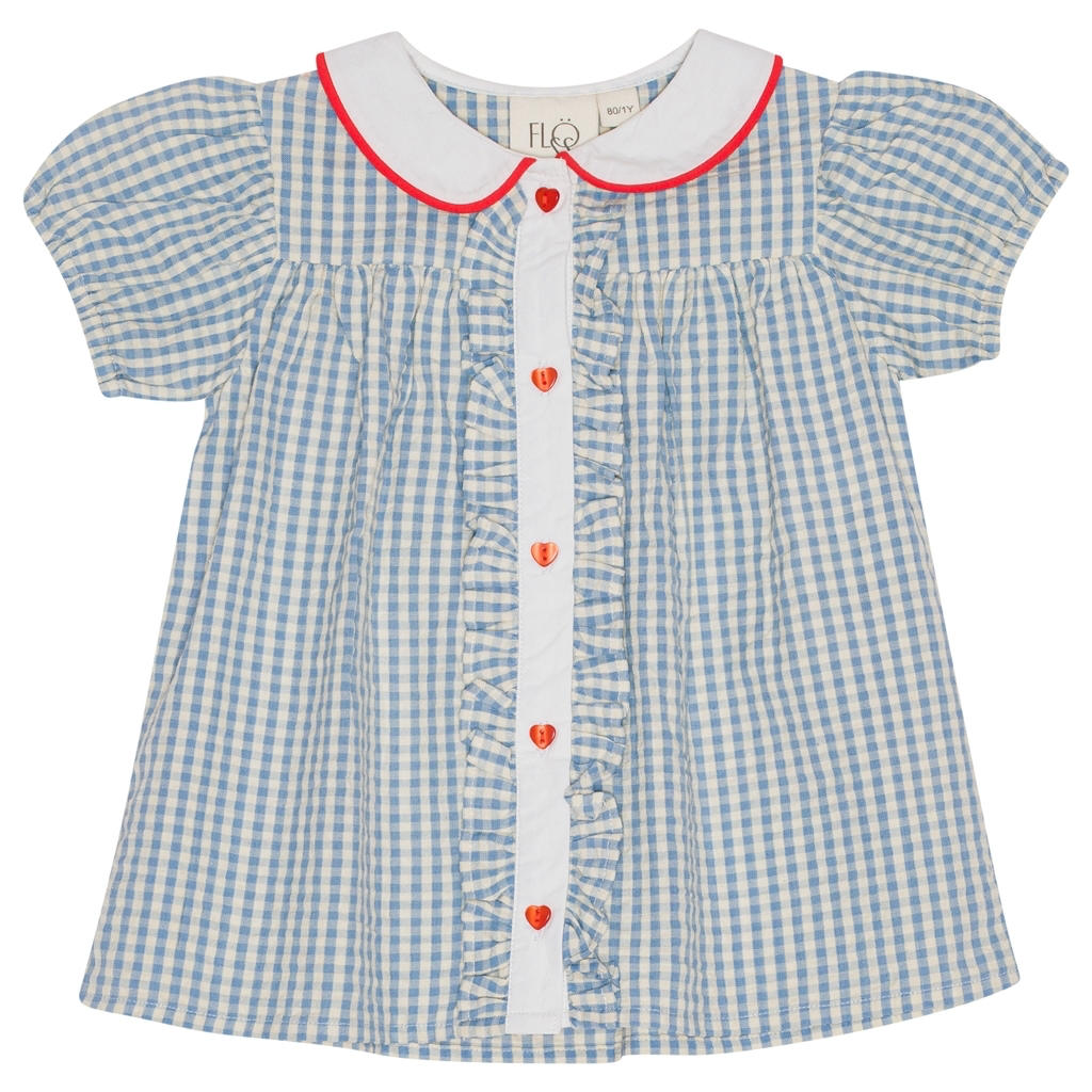 River SS Shirt - Blue/Soft White Gingham