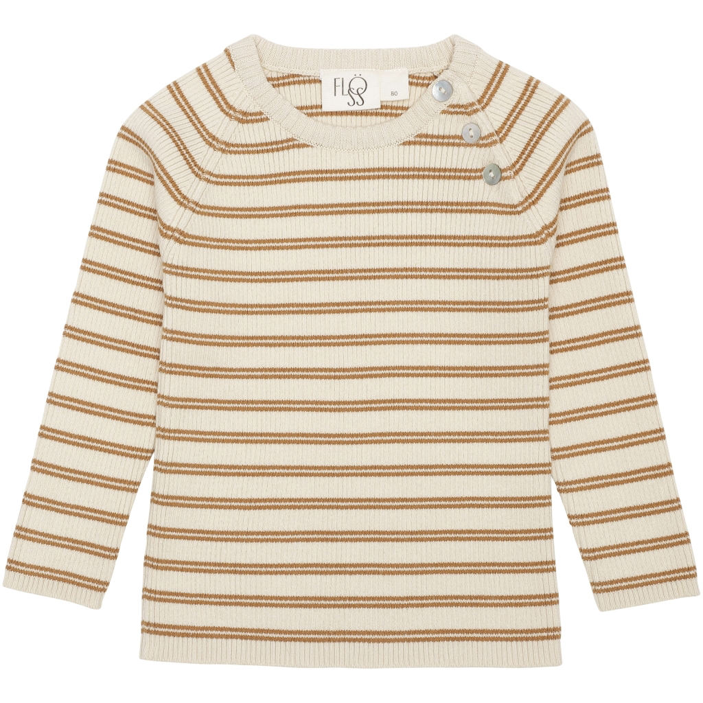 Flye Sweater - Tawny/Offwhite
