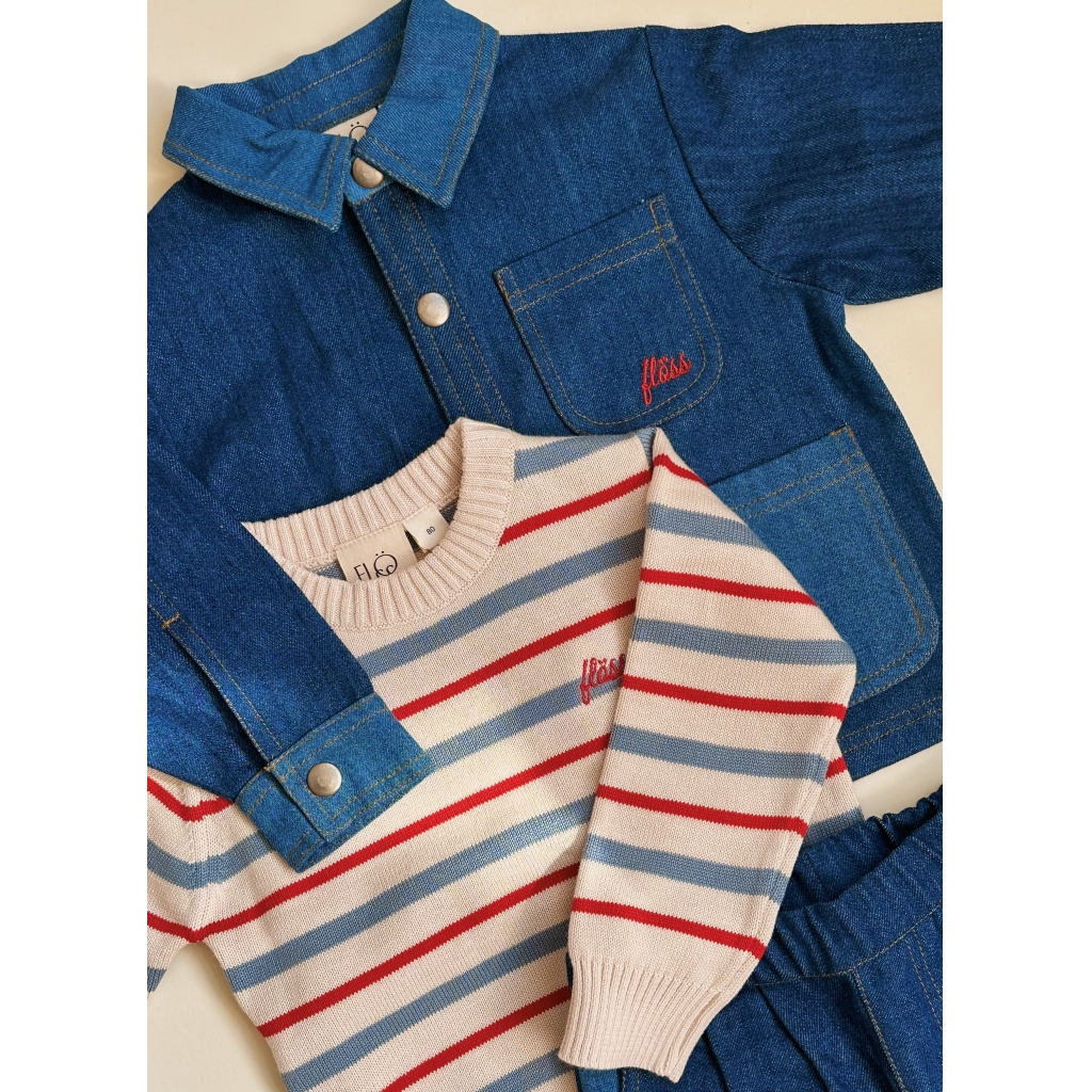Viggo Overshirt - Dark/Mid Blue Denim