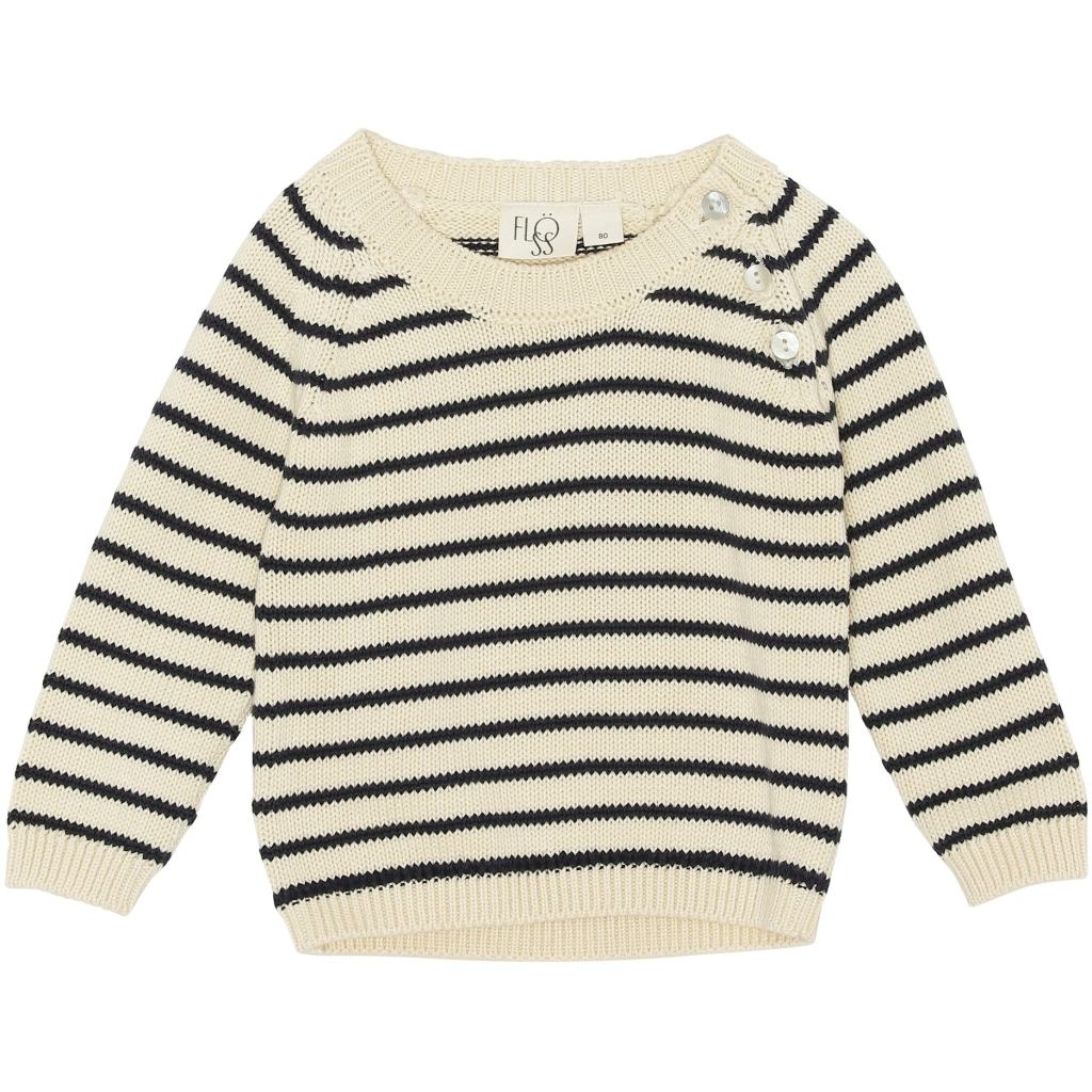 Faith Sweater - Navy/Offwhite