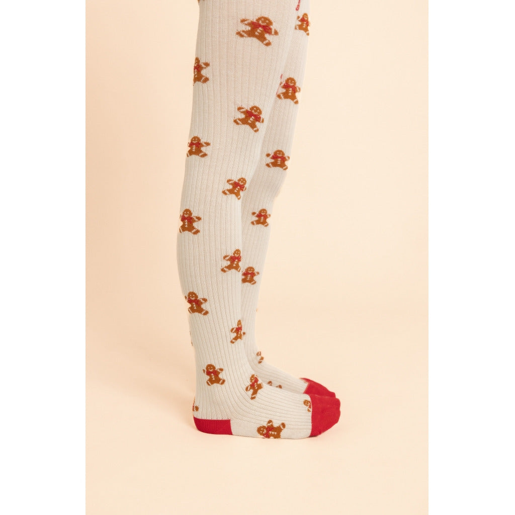 Vera Tights 2-pack - Gingerbread-Blue 2-pack