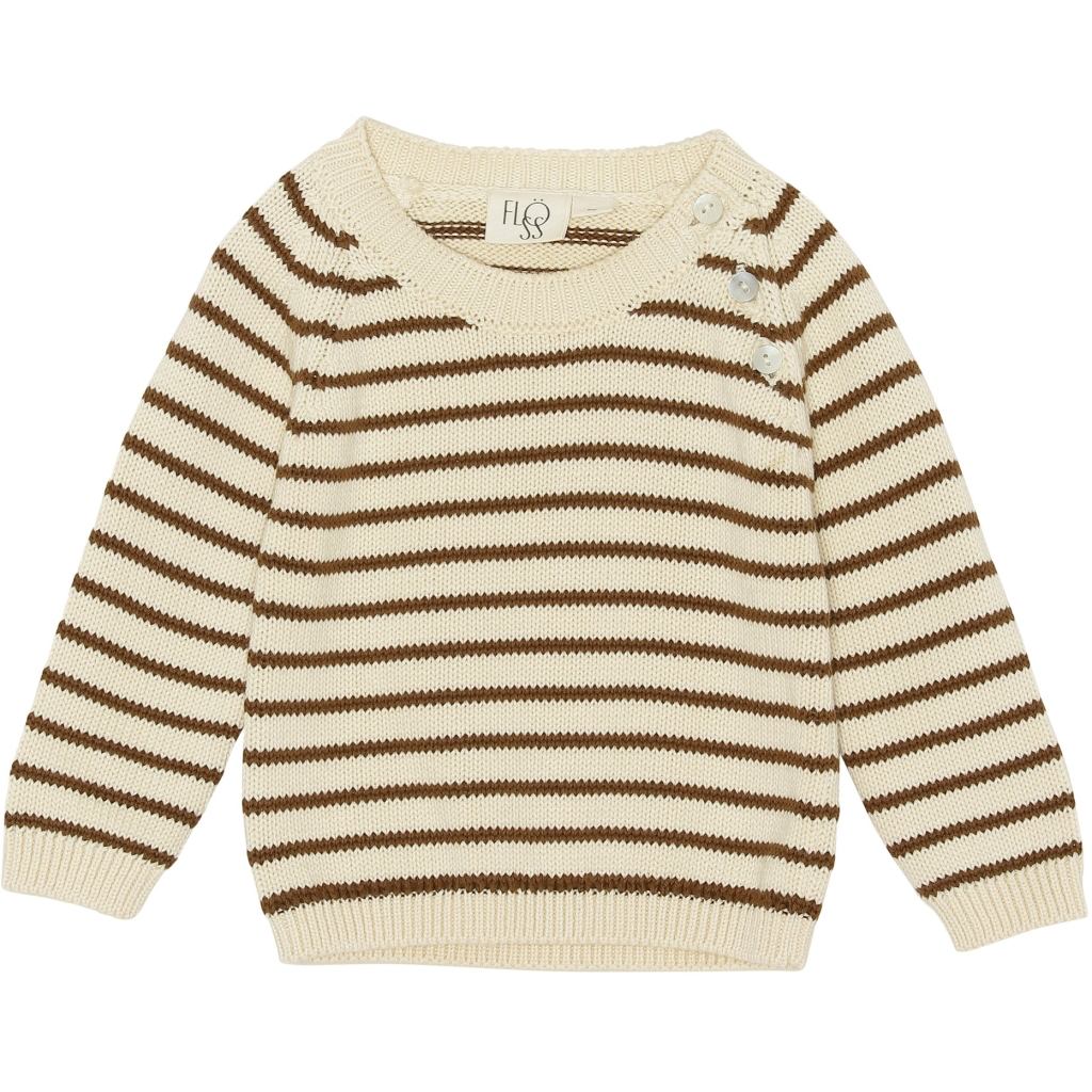 Faith Sweater - Walnut/Offwhite