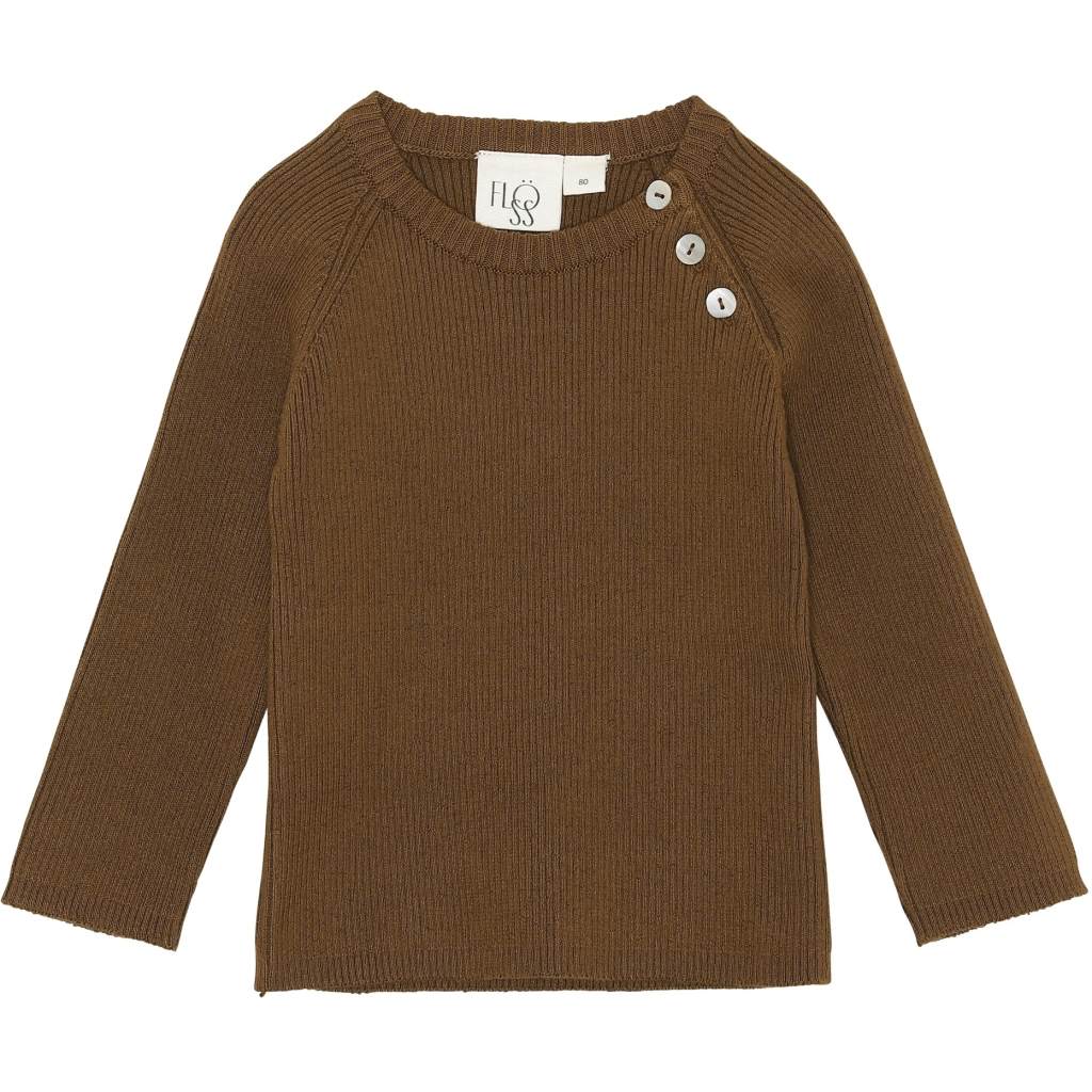 Flye Sweater Solid - Solid Walnut