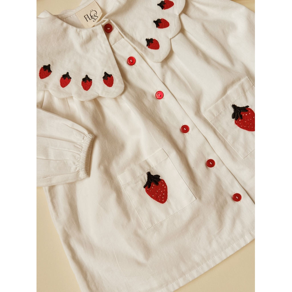 Everlyn LS Dress - Bright White Berry