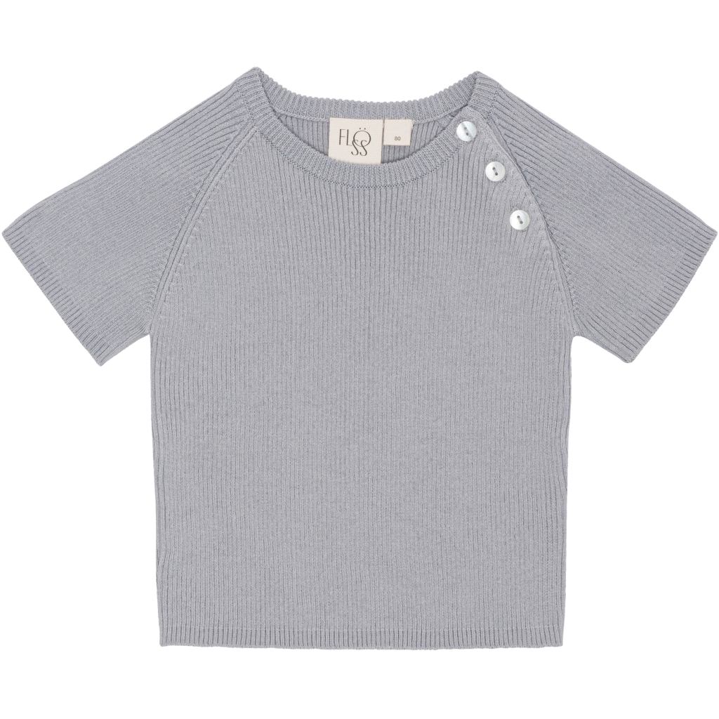 Flye t-shirt solid - Misty blue