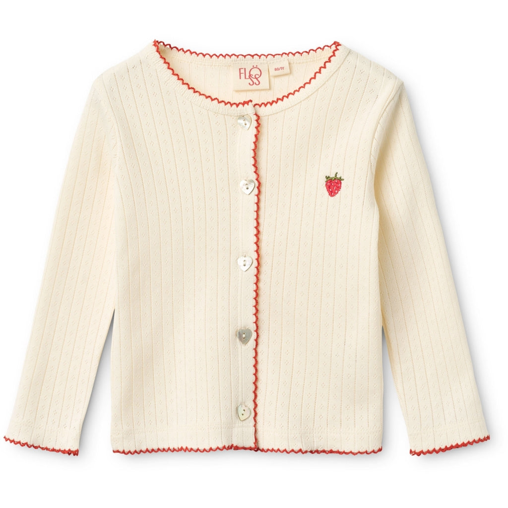 Flora Pointelle Cardigan - Gentle Cream