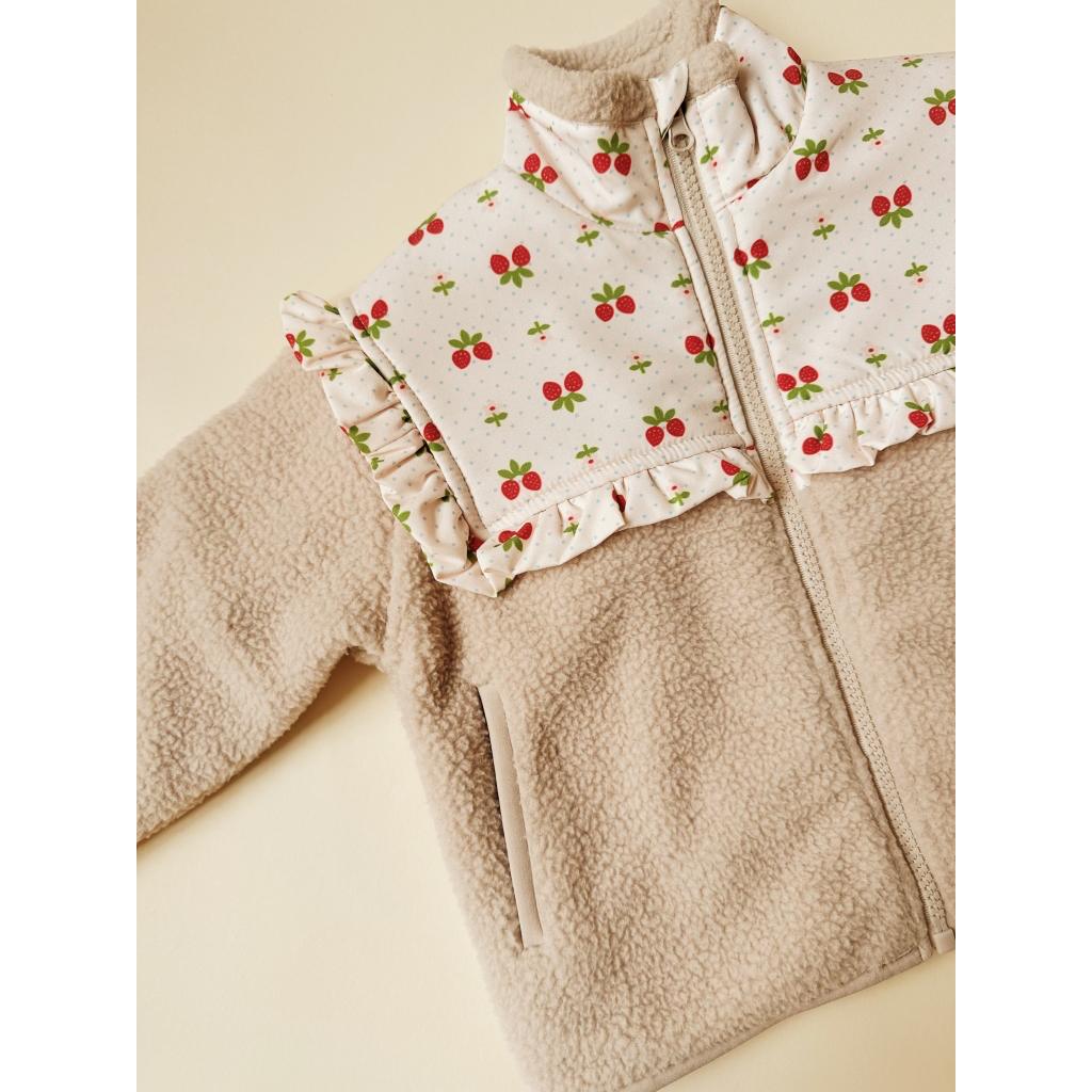 Sofia Fleece Jacket - Soft White Berry
