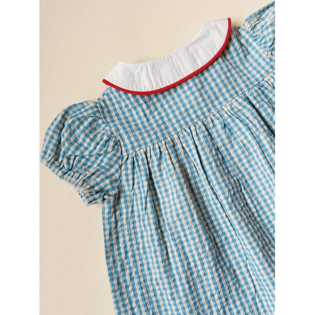 River Dress - Blue/Soft White Gingham