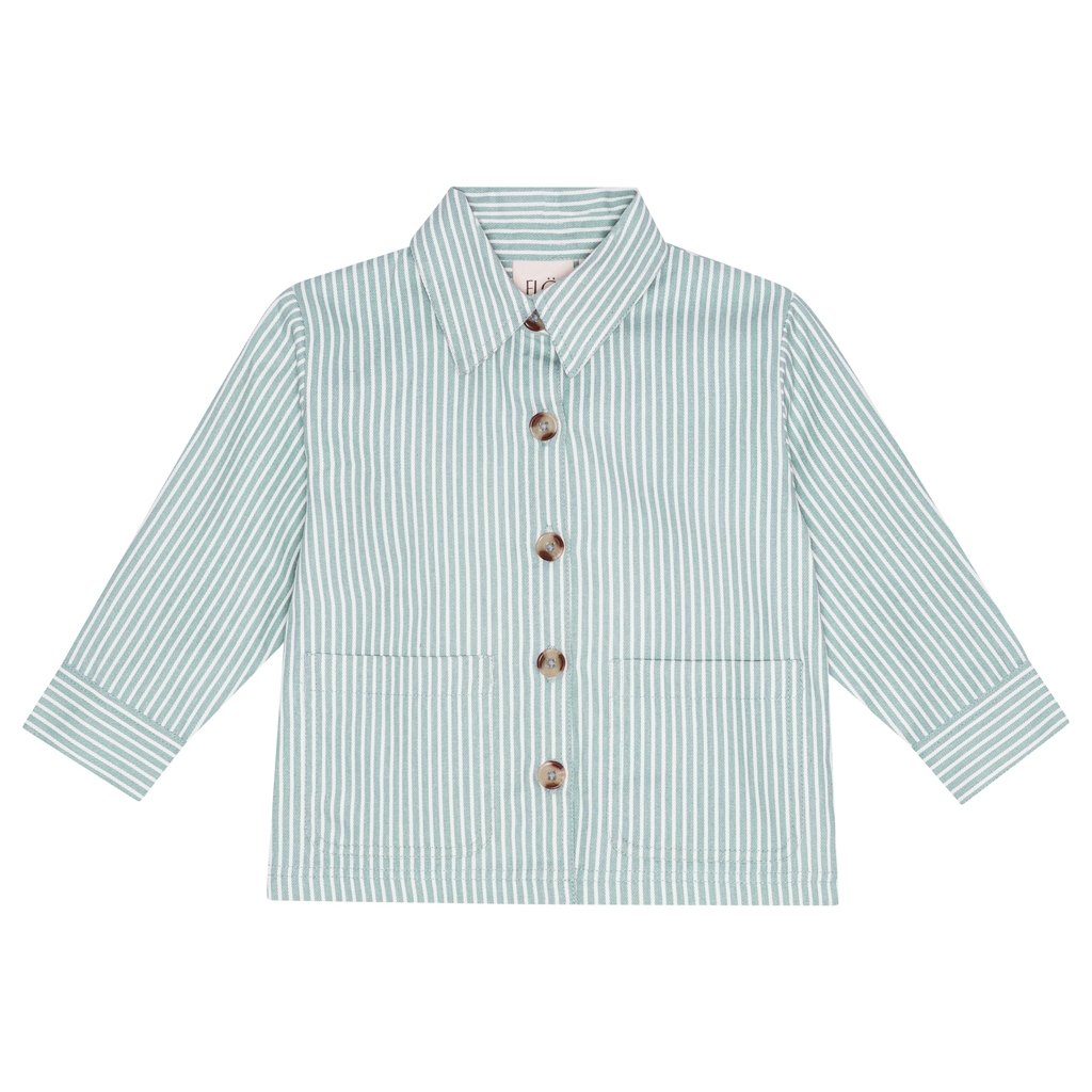 Birk Overshirt - Misty blue/Cloud