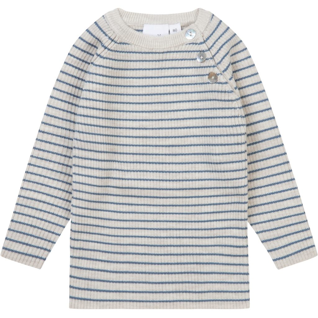Flye Sweater Wool - Oat Melange/Stone