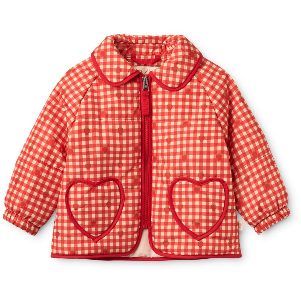 Molly Padded Jacket - Red Berry Gingham