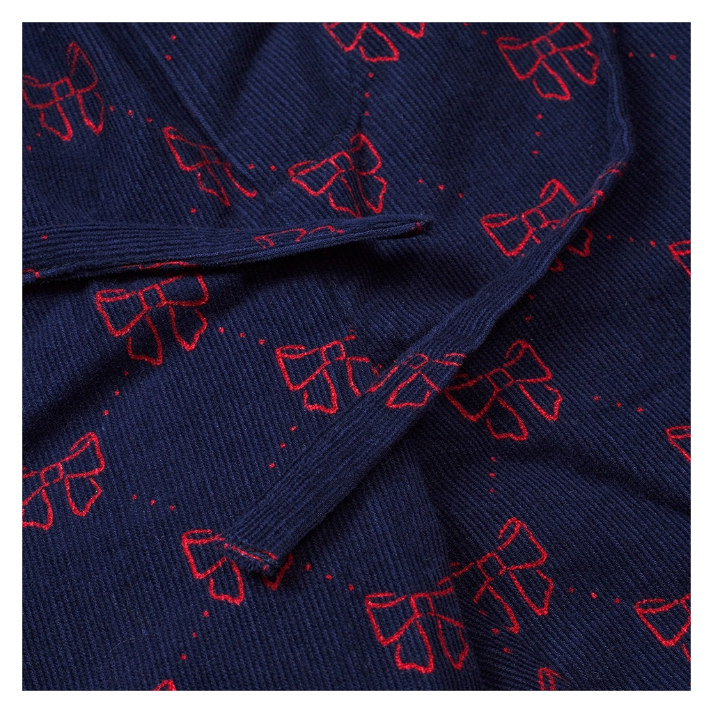 Luna Pant - Navy/Ruby Red Bows