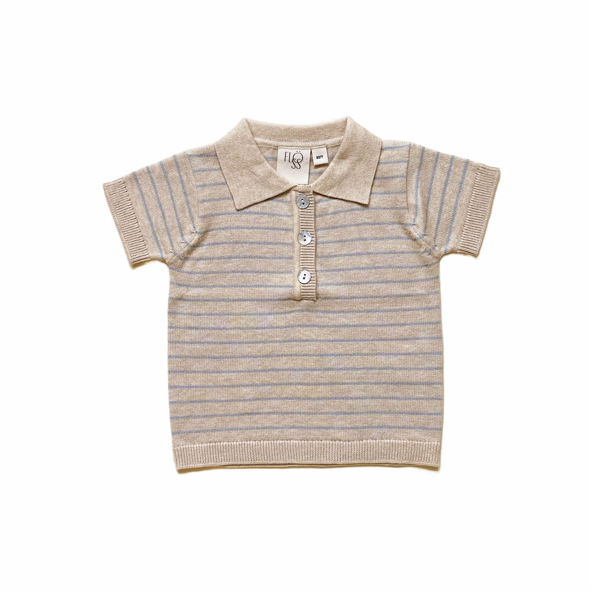 Hansen SS Polo - Cloud Melange/Sea Salt