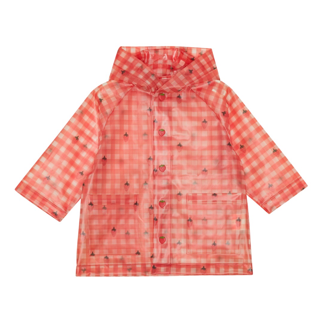 Caila Raincoat - Berry Gingham