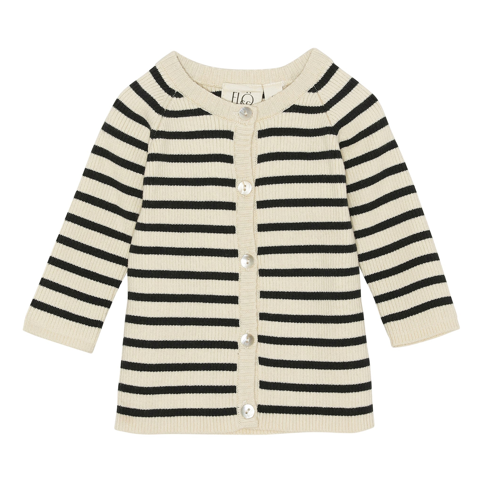 Flye Cardigan - Navy/Offwhite