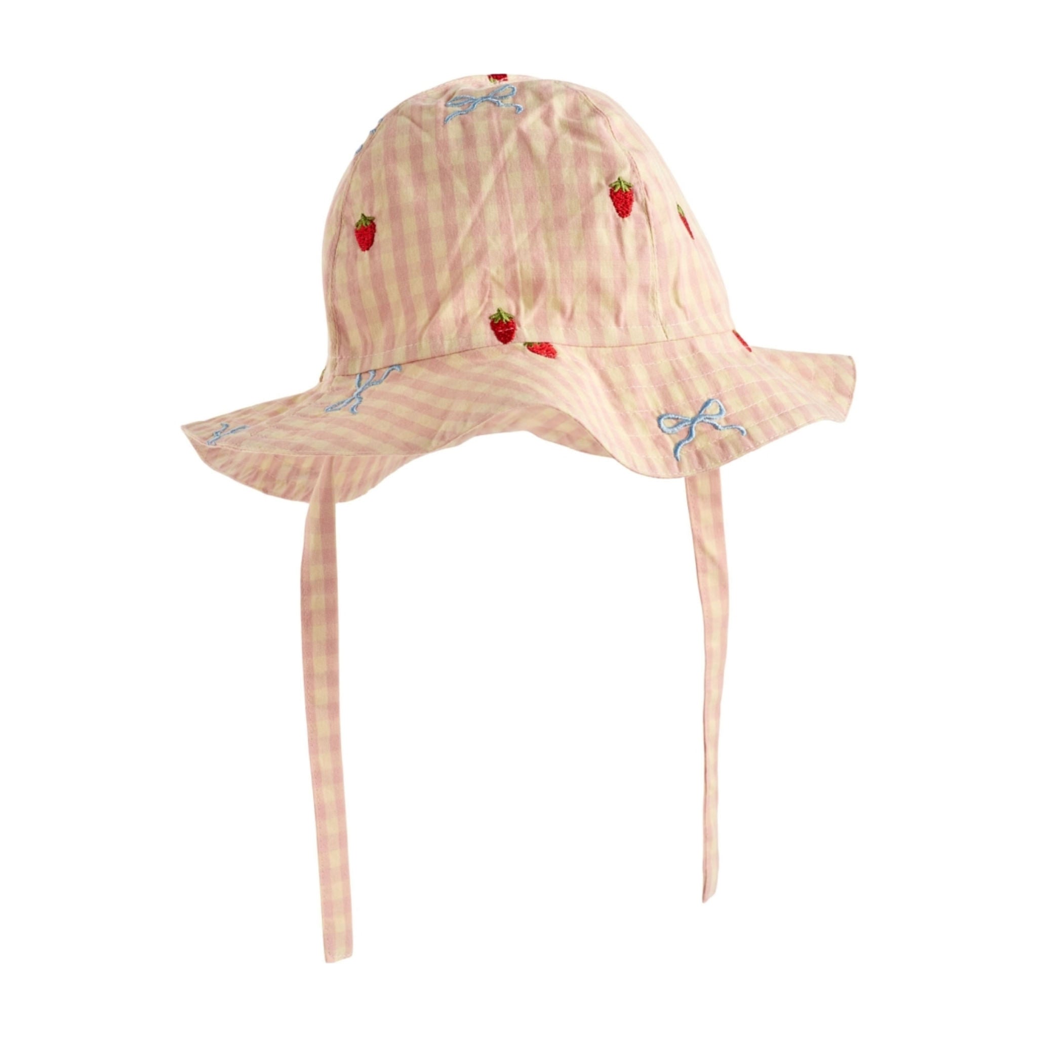 Dolly Bow Sun Hat - Berry/bow Gingham