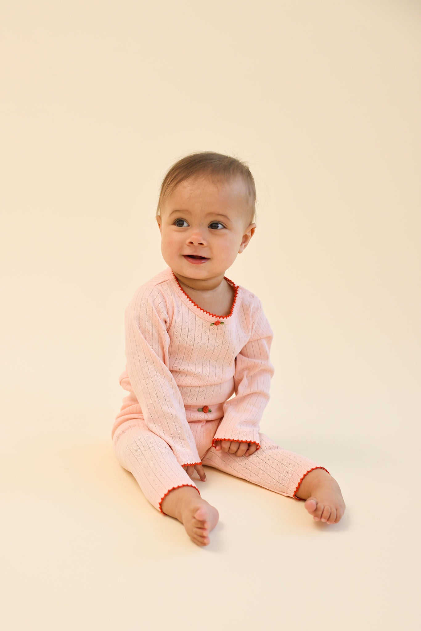 Liva Pointelle Leggings - Soft Rose