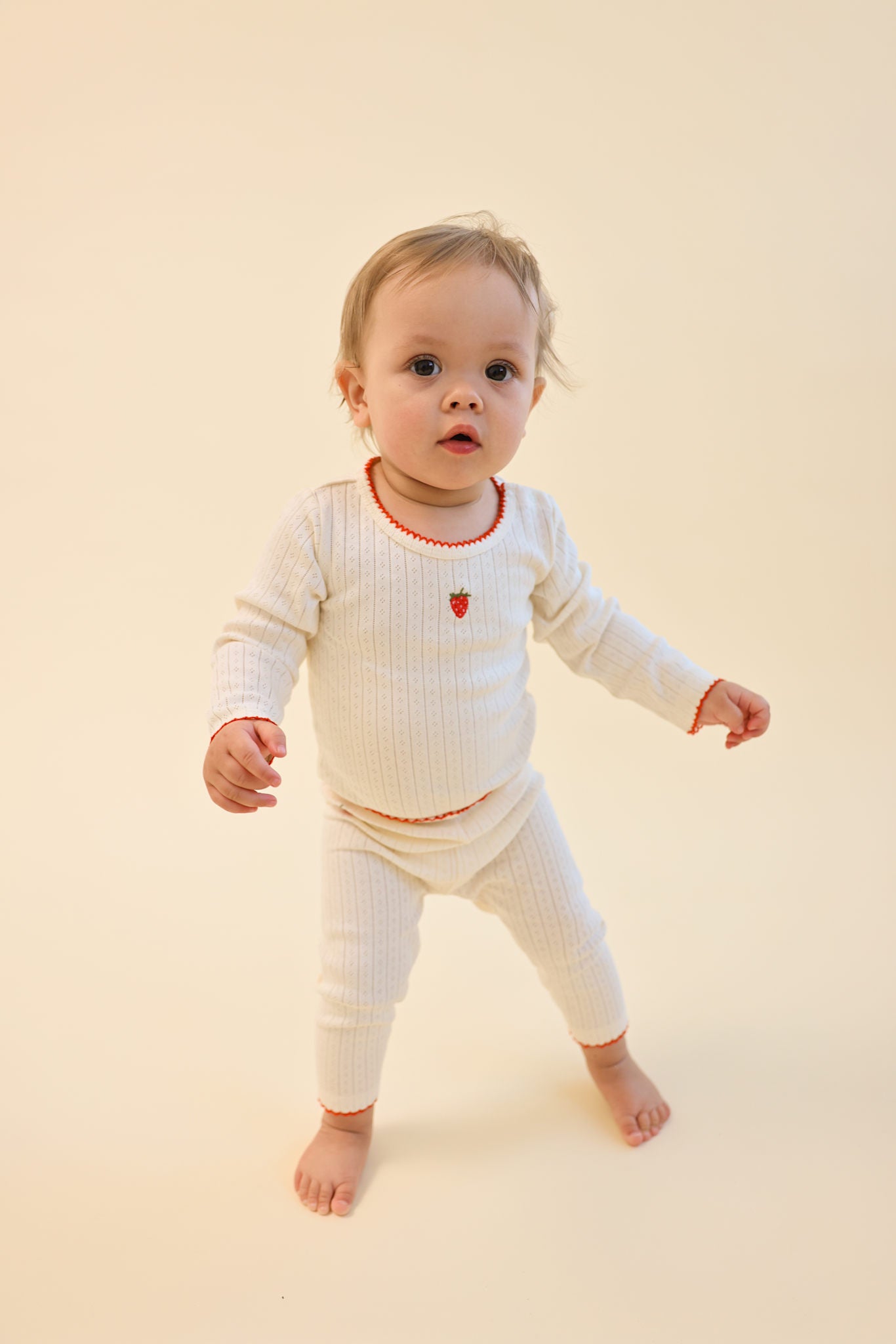 Flora Pointelle Leggings - Gentle Cream