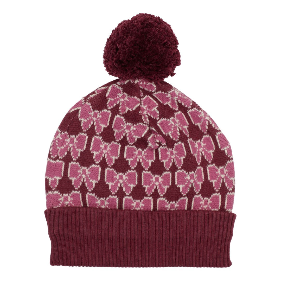 Nove Beanie - Bordeaux Bow