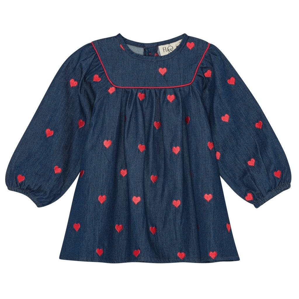 Flöss Aps Amee Dress Dress Mid Blue Heart