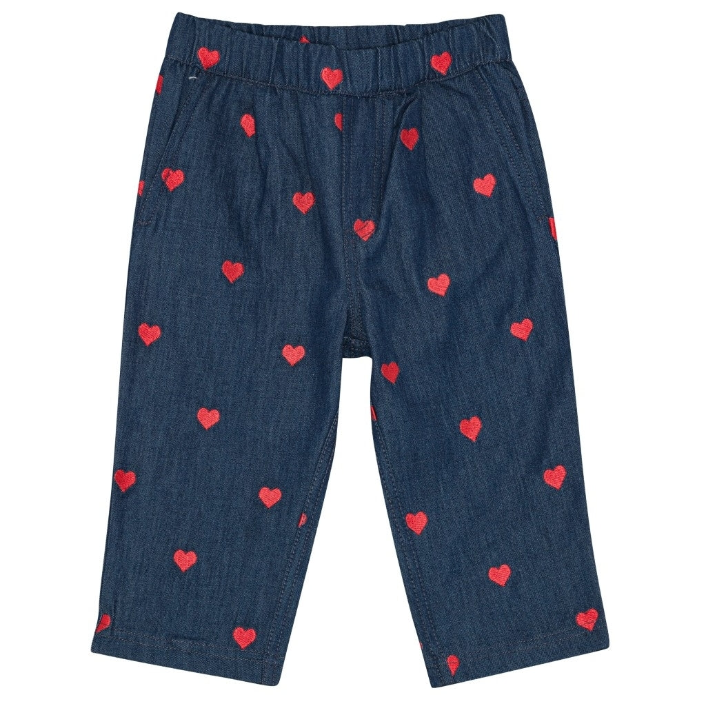 Flöss Aps Amee Pants Pants Mid Blue Heart