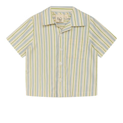 Flöss Aps Bobby SS Shirt Shirt Blue/Green Stripe