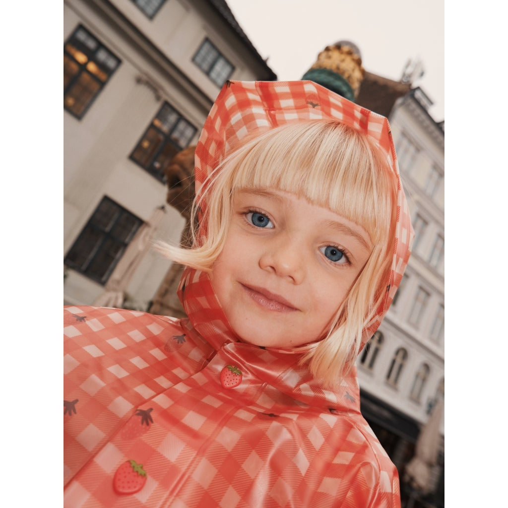 Flöss Aps Caila Raincoat Coat Berry Gingham