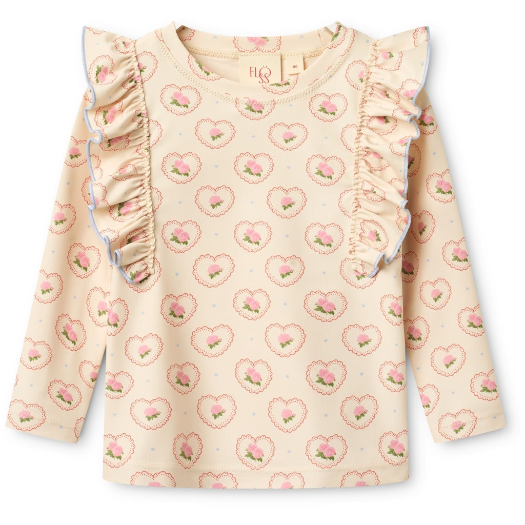 Flöss Aps Coral Swim Tee Swim Tee Rosy Heart