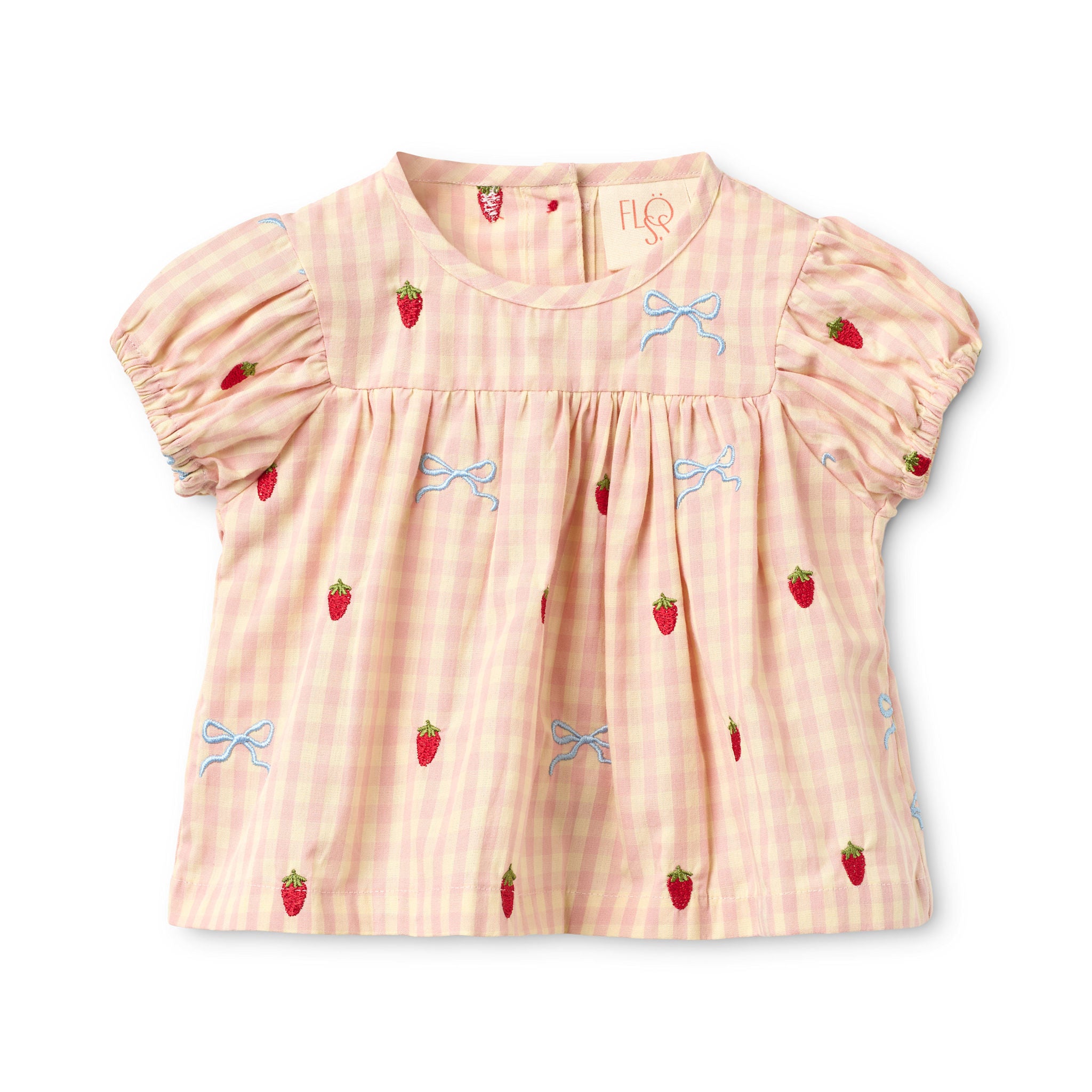 Dolly Bow Baby SS Set - Berry/bow Gingham