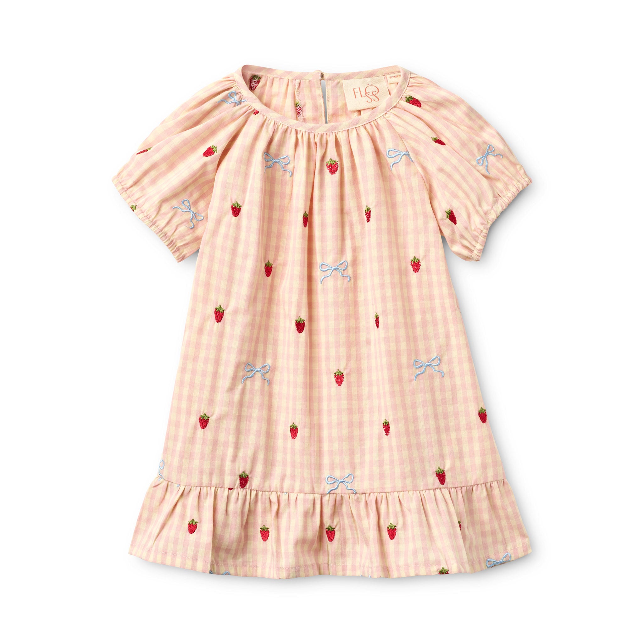 Dolly Bow Dress - Berry/bow Gingham