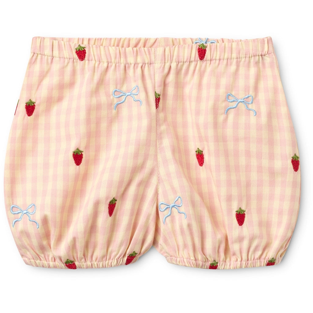 Flöss Aps Dolly Bow Baby SS Set Set Berry/bow Gingham