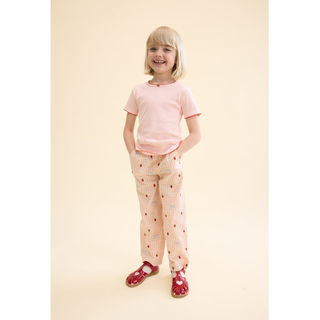 Flöss Aps Dolly Bow Pants Pants Berry/bow Gingham