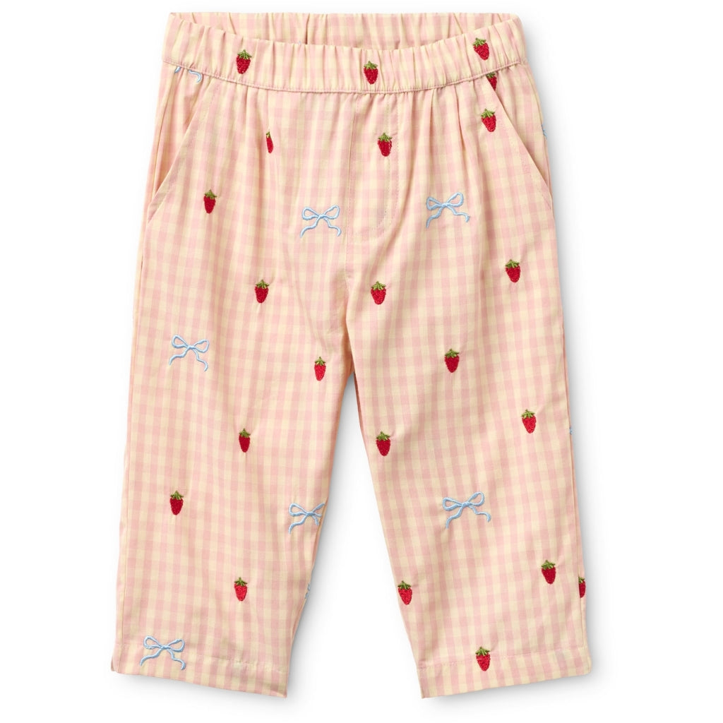 Flöss Aps Dolly Bow Pants Pants Berry/bow Gingham