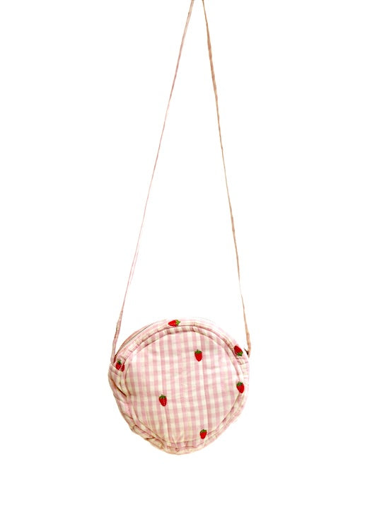Molly Mini Shoulder Bag - Pink Berry Gingham