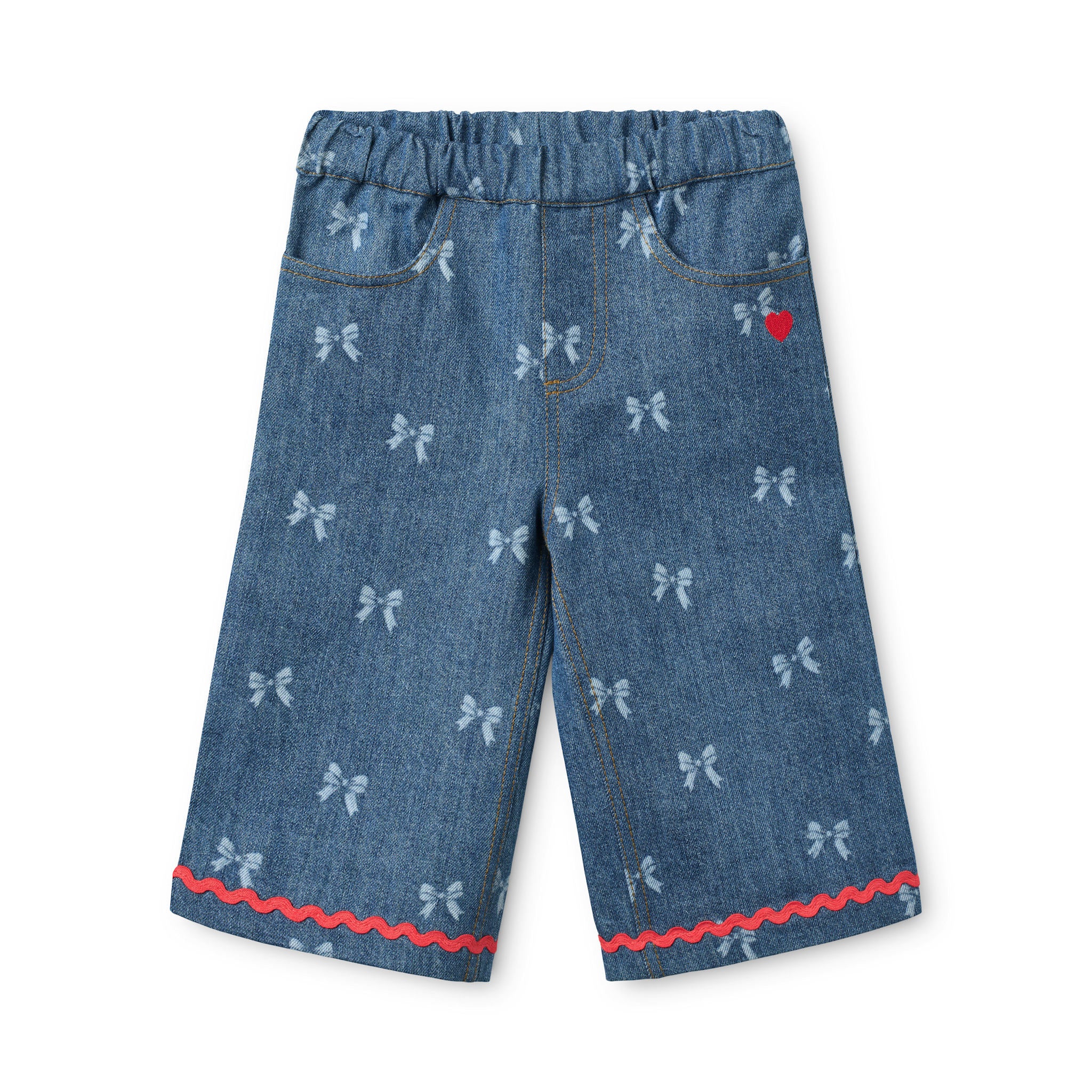Eva Pants - Denim Blue Bow