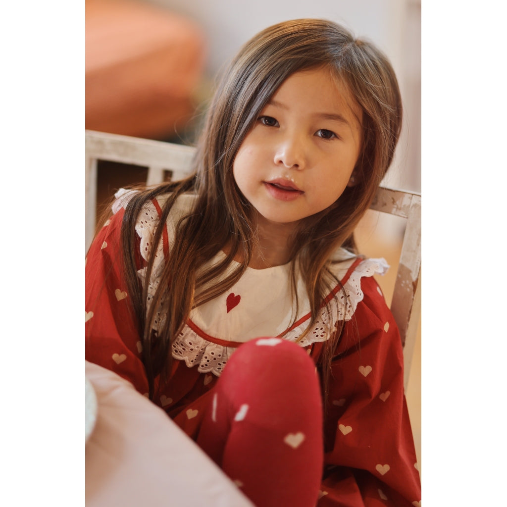 Flöss Aps Ellen Blouse Blouse Poppy Red/Soft White