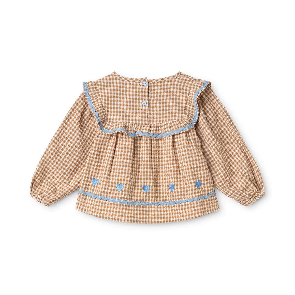 Ellis Blouse - Coffee Gingham