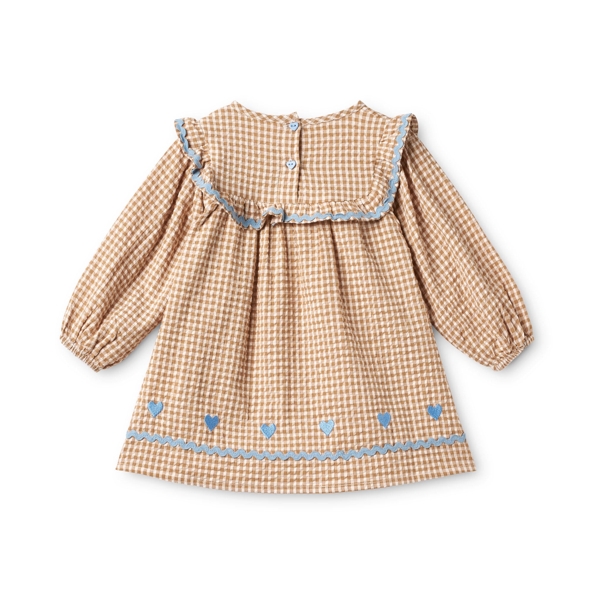 Ellis Dress - Coffee Gingham