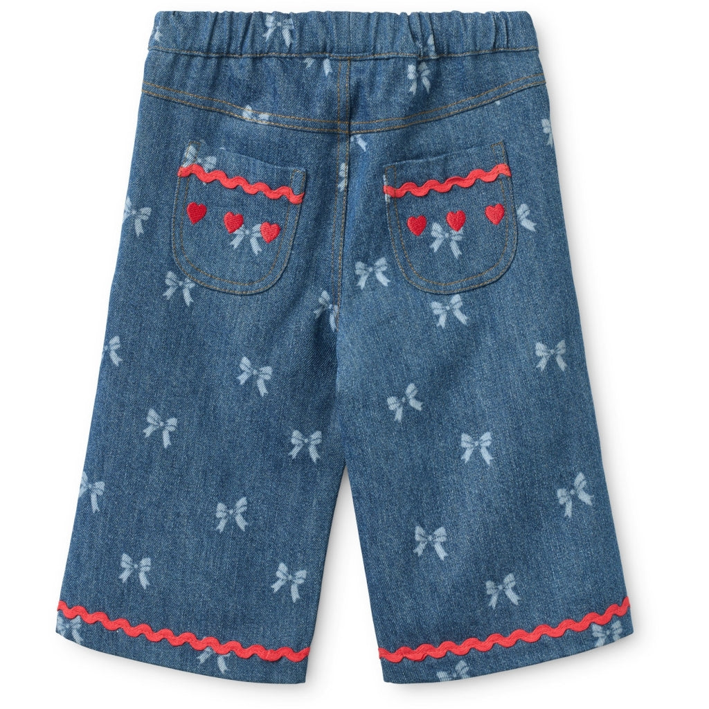 Flöss Aps Eva Pants Pants Denim Blue Bow