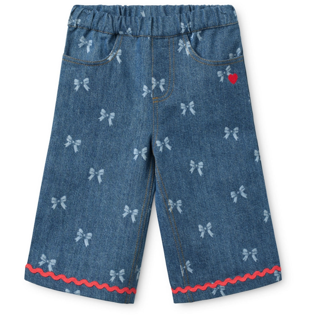 Flöss Aps Eva Pants Pants Denim Blue Bow