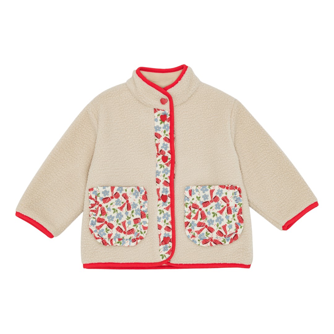 Andrea Fleece Jacket - Sand/pink