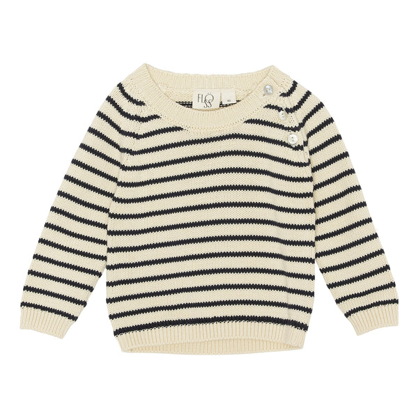 Flöss Aps Faith Sweater Sweater Navy/Offwhite