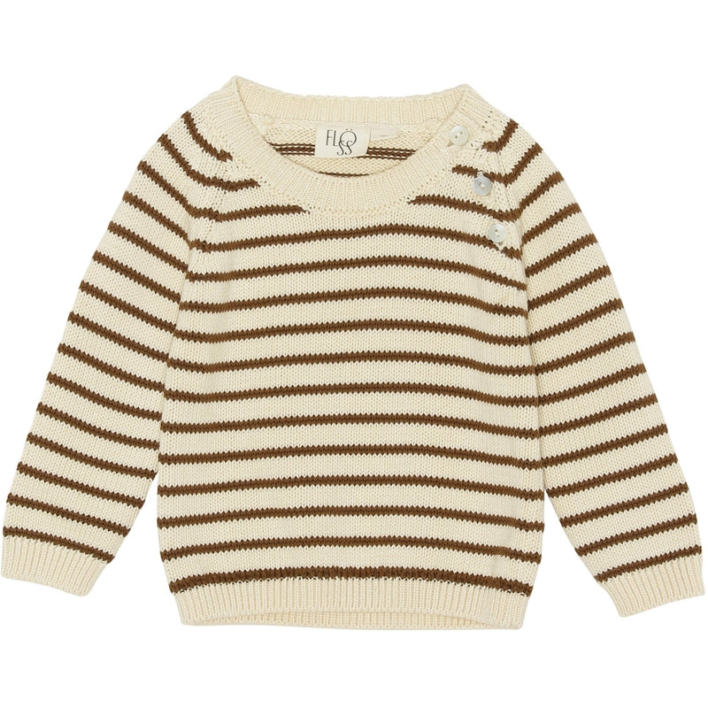 Faith Sweater - Walnut/Offwhite