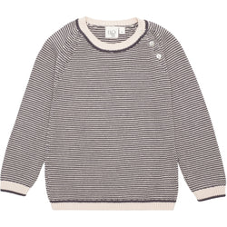 Faith Sweater - Ecru/Navy